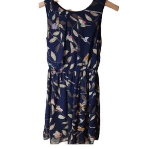 Floral/birds small Sleeveless Dress tenki‎ UK